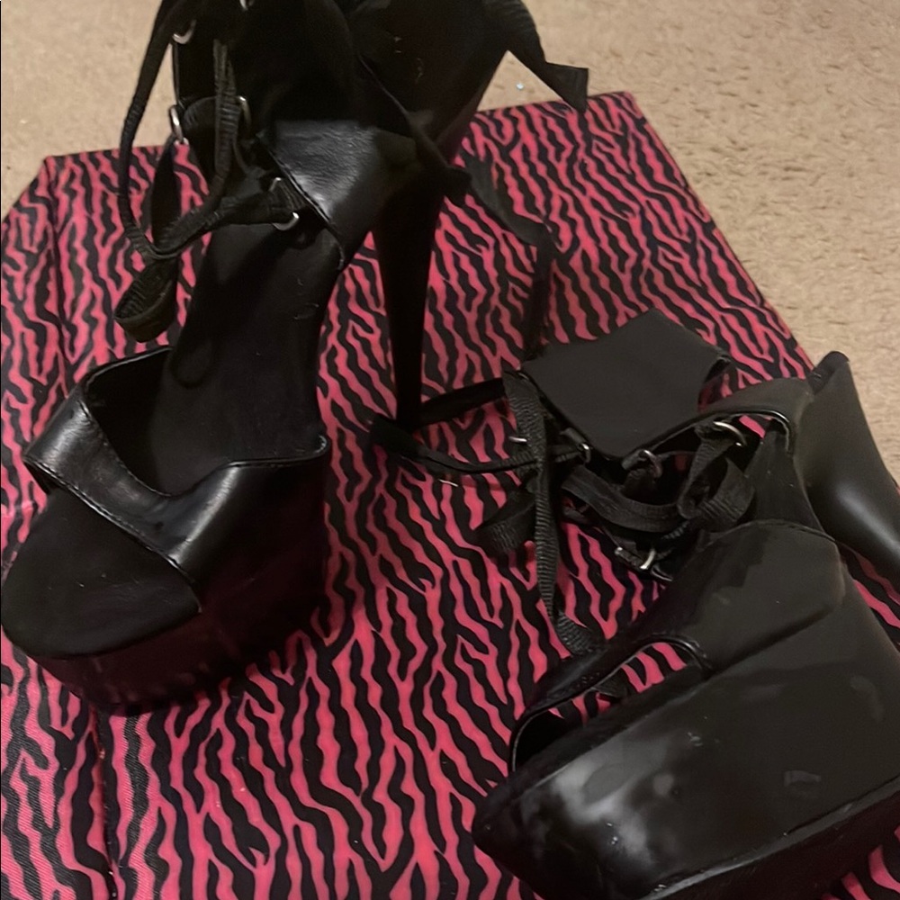 Pleaser Black Platform Shoes dance shoes